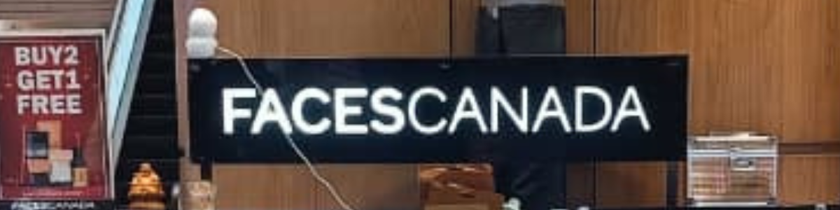 Faces Canada store photos in mall